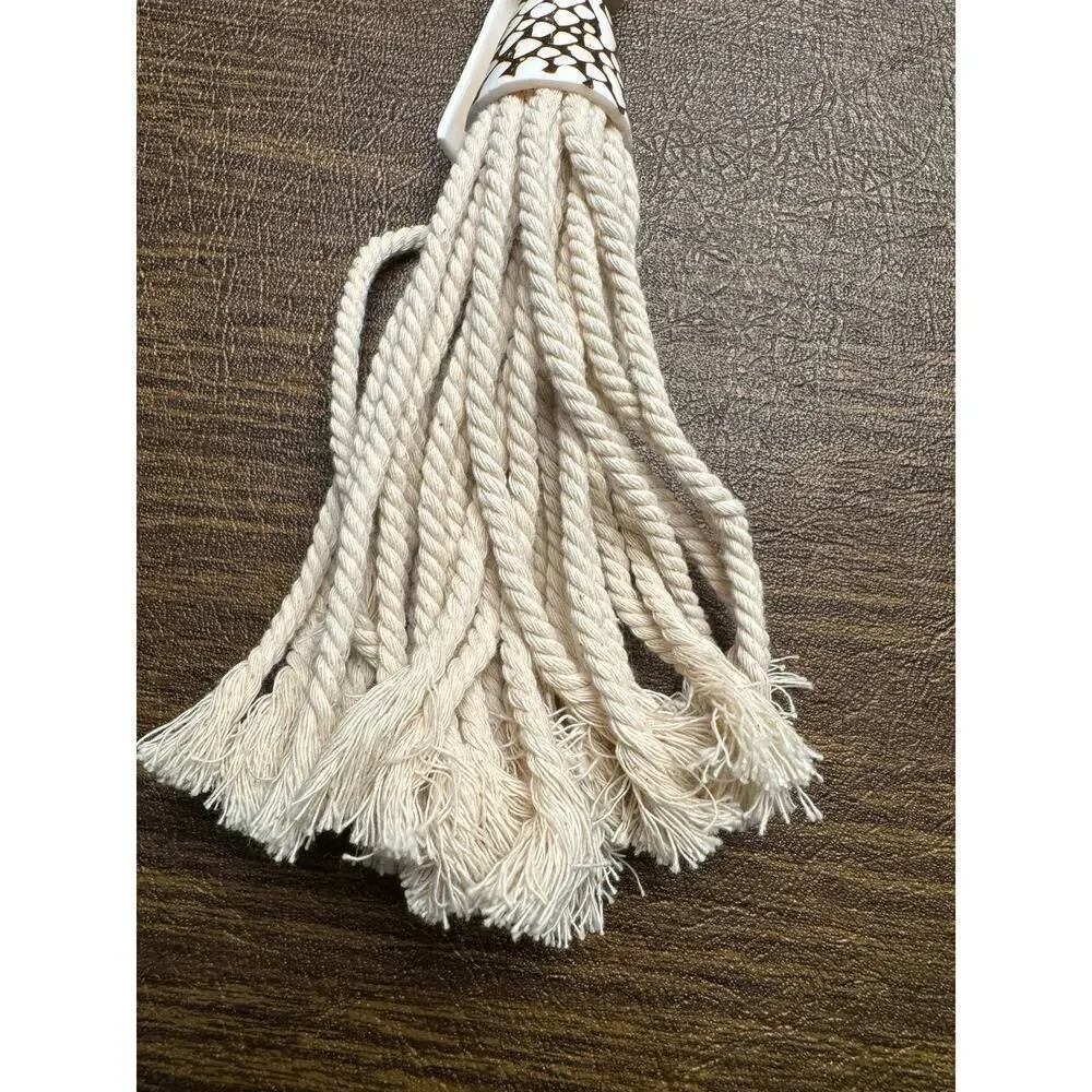 Coastal Beach Nautical Shell & Wooden Beads Hanging Tassel Home Decor Gift NWT